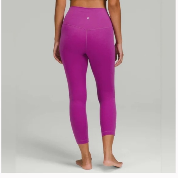 Lululemon Align High-Rise Crop 23” *Double Lined – Vivid Plum Size 4 – Rare - Picture 2 of 10